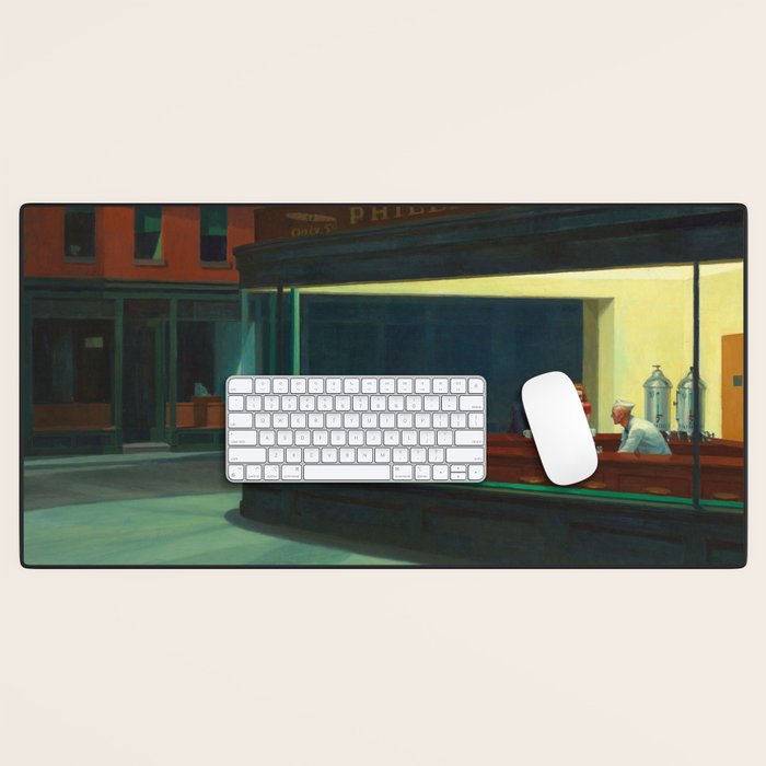 Nighthawks by Edward Hopper  Desk Mat Gallery Image 1