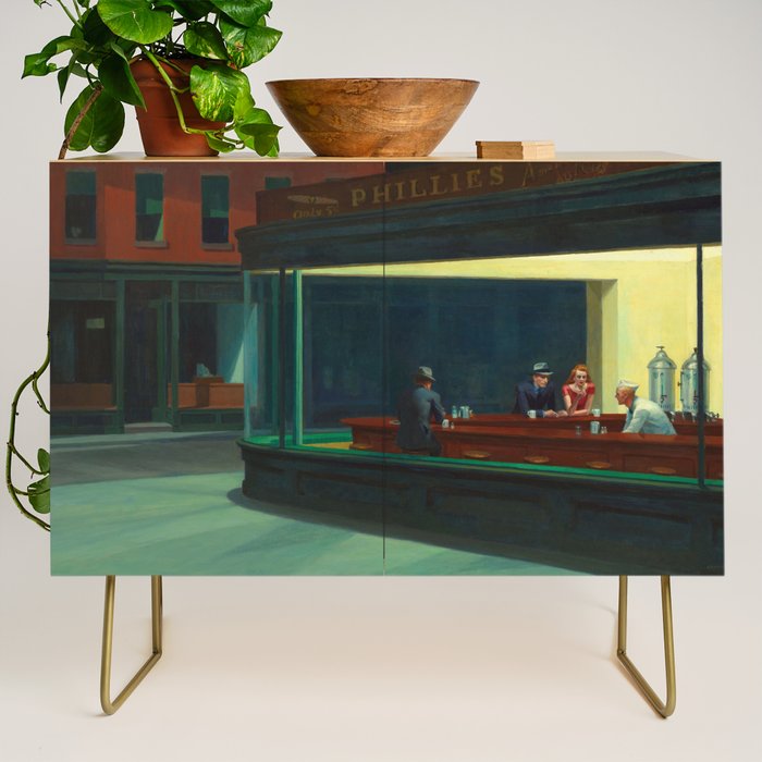 Nighthawks by Edward Hopper  Credenza Gallery Image 1