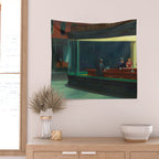 Nighthawks by Edward Hopper  Wall Tapestry Gallery Image 2