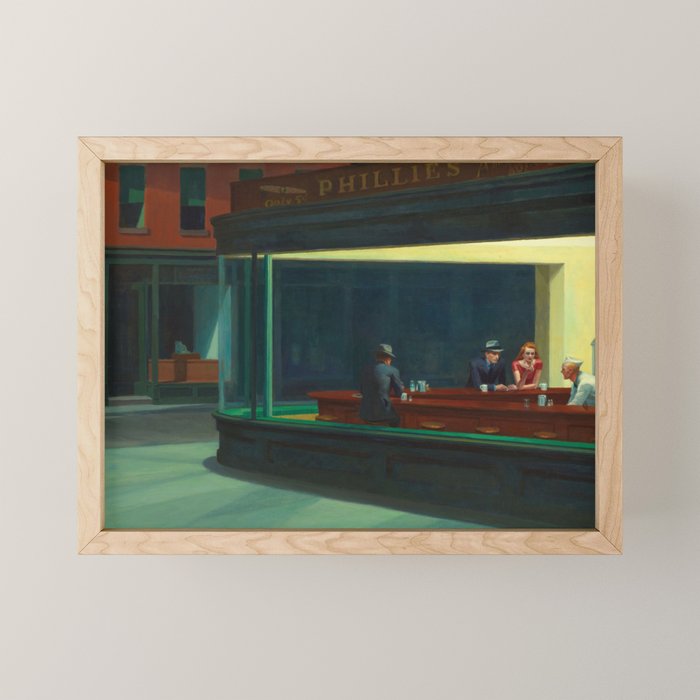 Nighthawks by Edward Hopper  Mini Art Print Gallery Image 1