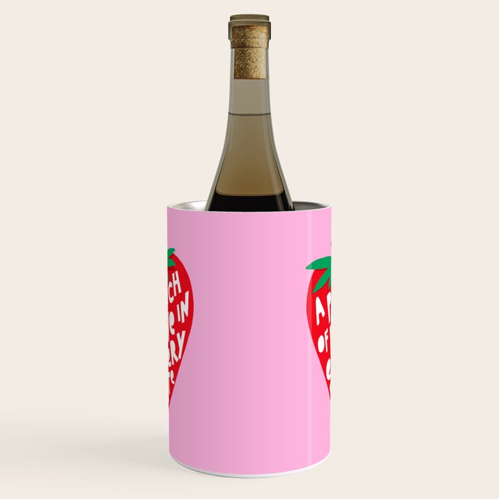 Big Strawberry Fruit with Cut-out Love words Wine Chiller Gallery Image 1