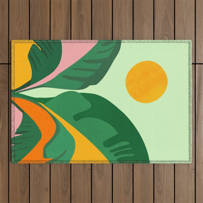 Things Are Looking Up / Tropical Greenery Outdoor Rug Gallery Image 1