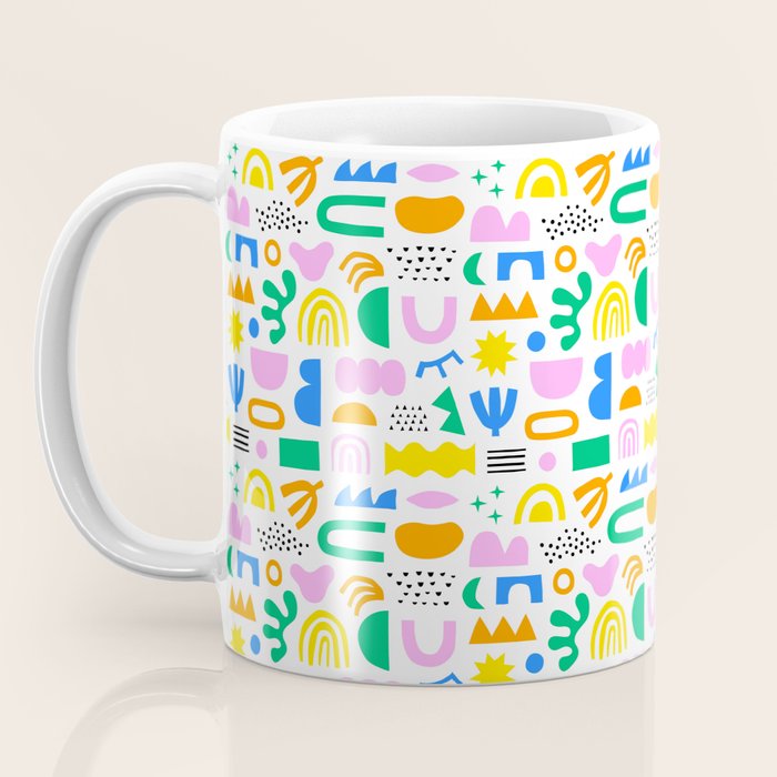 Colorful abstract organic shape art pattern Coffee Mug Gallery Image 3
