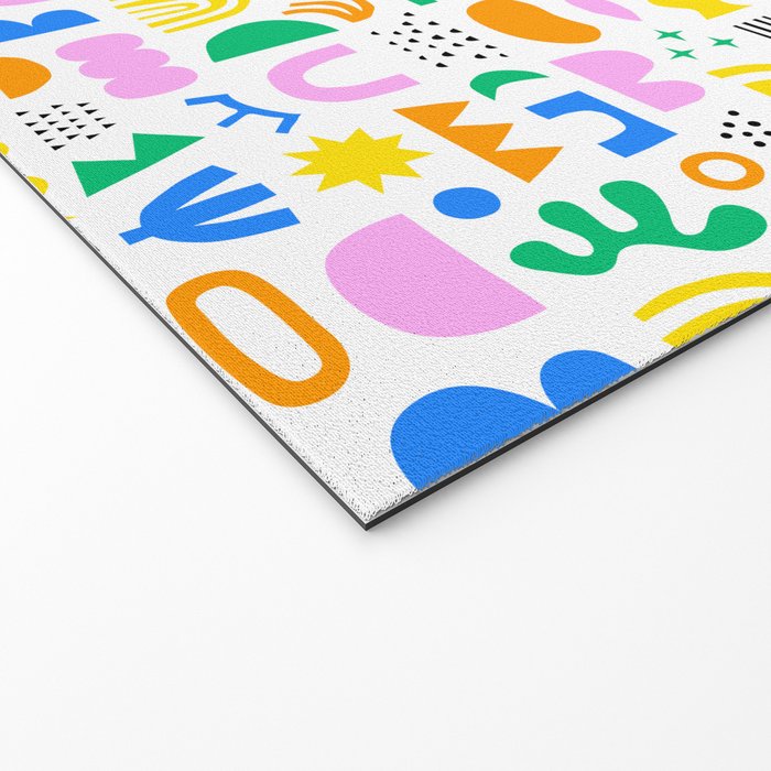 Colorful abstract organic shape art pattern Welcome Mat Gallery Image 2
