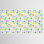 Colorful abstract organic shape art pattern Tablecloth Gallery Image 2