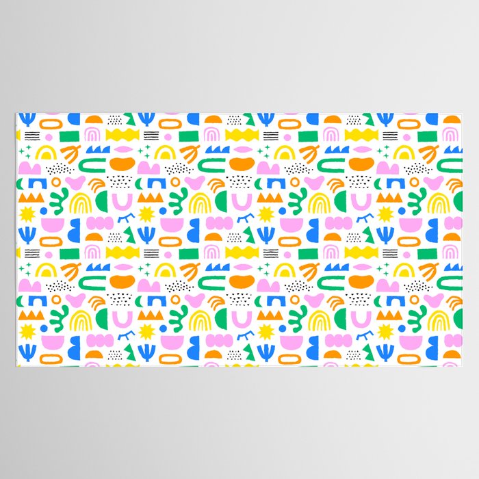 Colorful abstract organic shape art pattern Tablecloth Gallery Image 2