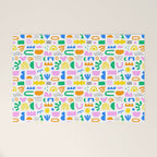 Colorful abstract organic shape art pattern Welcome Mat Gallery Image 1