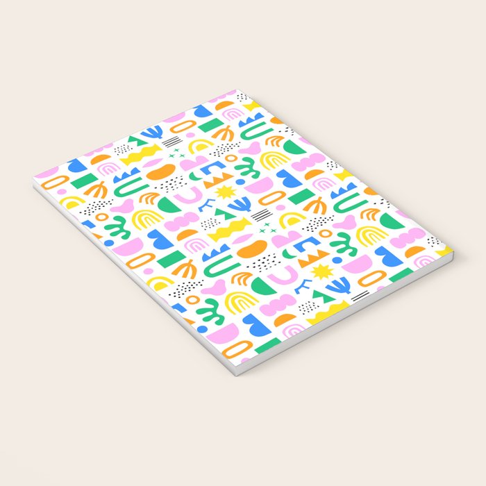 Colorful abstract organic shape art pattern Notebook Gallery Image 3