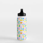 Colorful abstract organic shape art pattern Water Bottle Gallery Image 3