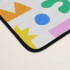 Colorful abstract organic shape art pattern Desk Mat Gallery Image 4