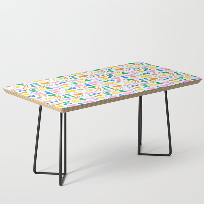 Colorful abstract organic shape art pattern Coffee Table Gallery Image 1