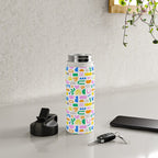 Colorful abstract organic shape art pattern Water Bottle Gallery Image 4