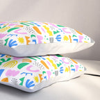 Colorful abstract organic shape art pattern Pillow Sham Gallery Image 3
