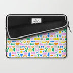 Colorful abstract organic shape art pattern Laptop Sleeve Gallery Image 2