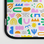 Colorful abstract organic shape art pattern Laptop Sleeve Gallery Image 3
