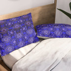 Oriental Opulence: Royal Blue Velvet Moroccan Majesty Pillow Sham Gallery Image 2
