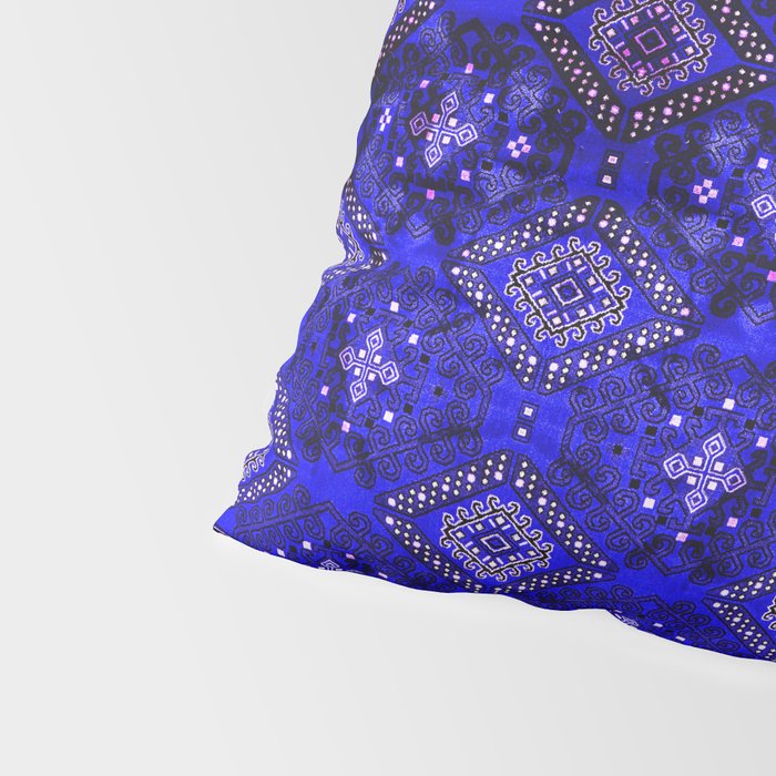 Oriental Opulence: Royal Blue Velvet Moroccan Majesty Pillow Sham Gallery Image 4