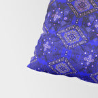 Oriental Opulence: Royal Blue Velvet Moroccan Majesty Pillow Sham Gallery Image 4