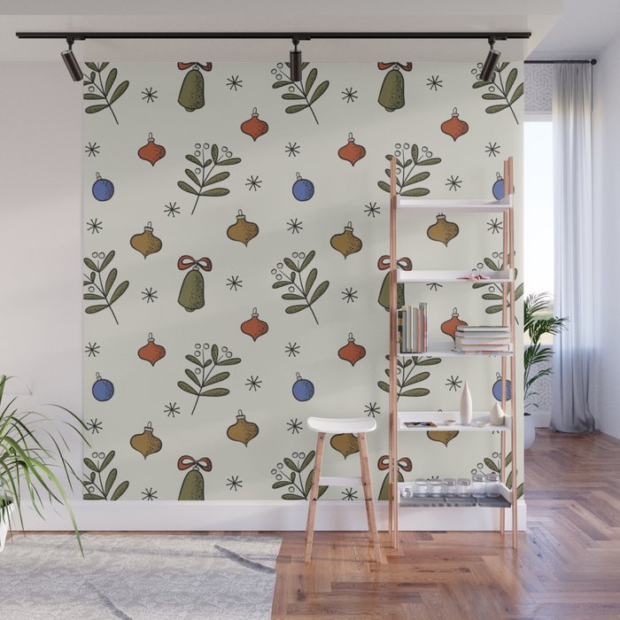 Christmas Pattern #4 Wall Mural Gallery Image 1