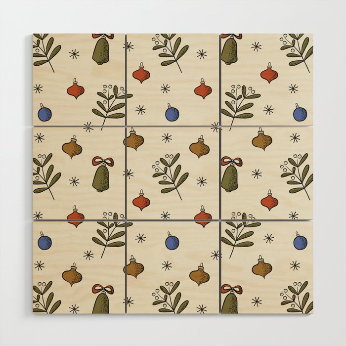 Christmas Pattern #4 Wood Wall Art Gallery Image 1