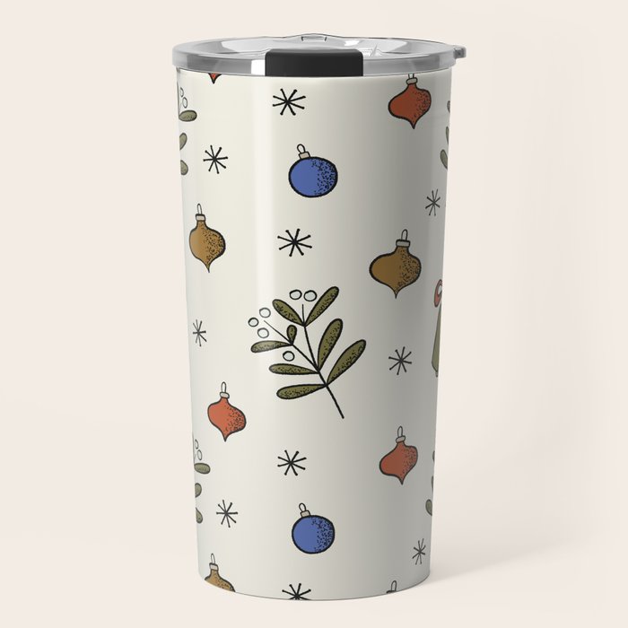 Christmas Pattern #4 Travel Mug Gallery Image 1