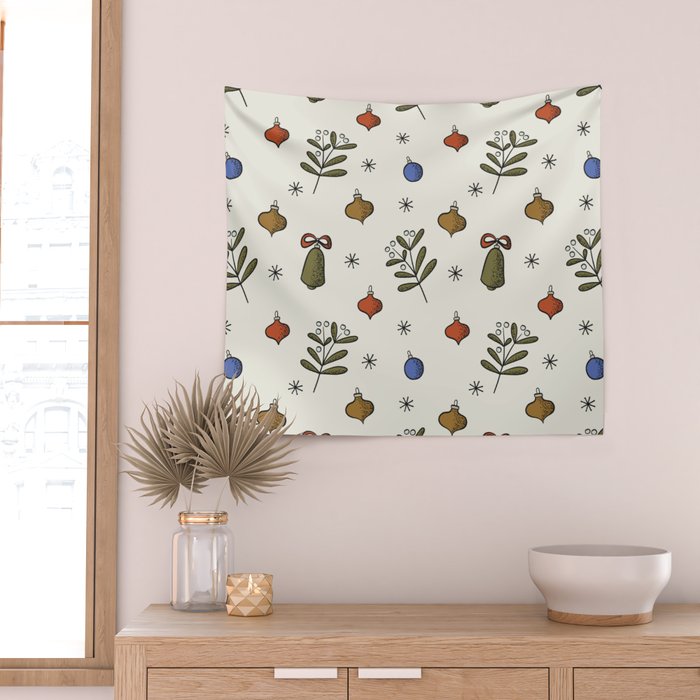 Christmas Pattern #4 Wall Tapestry Gallery Image 2