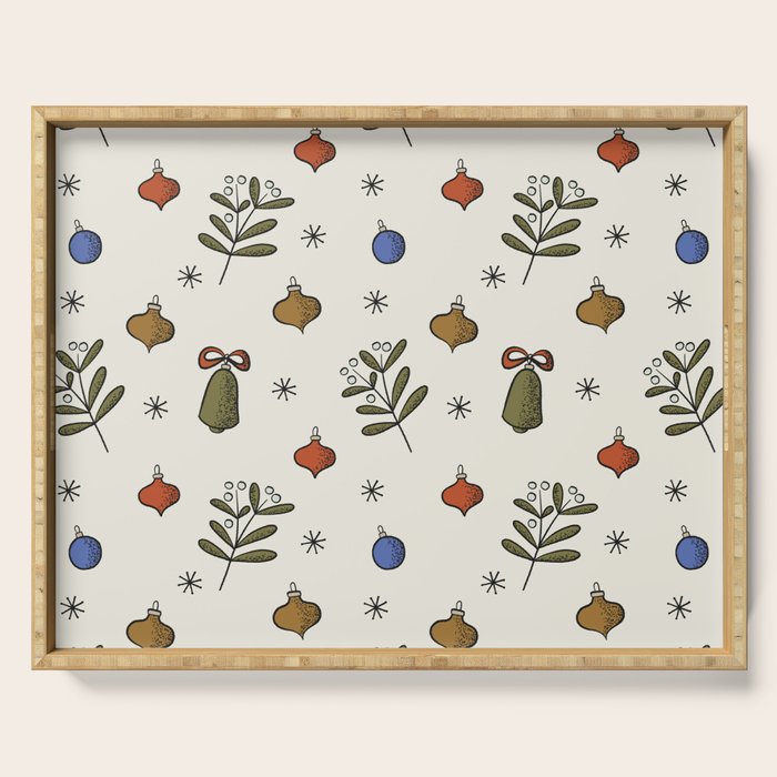 Christmas Pattern #4 Serving Tray Gallery Image 1