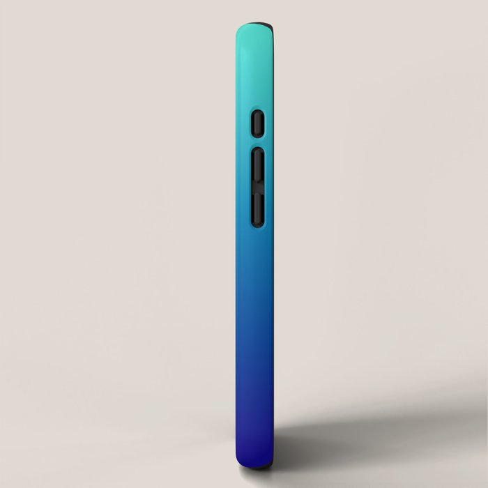 Turquoise Ultramarine Blue Gradient iPhone Case Gallery Image 2