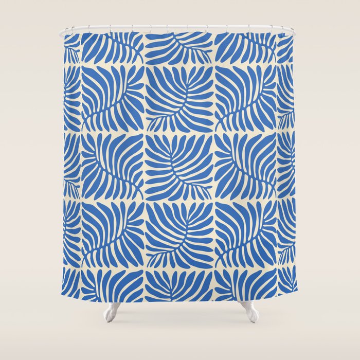 Abstract plant leaf organic shape pattern Shower Curtain Gallery Image 1
