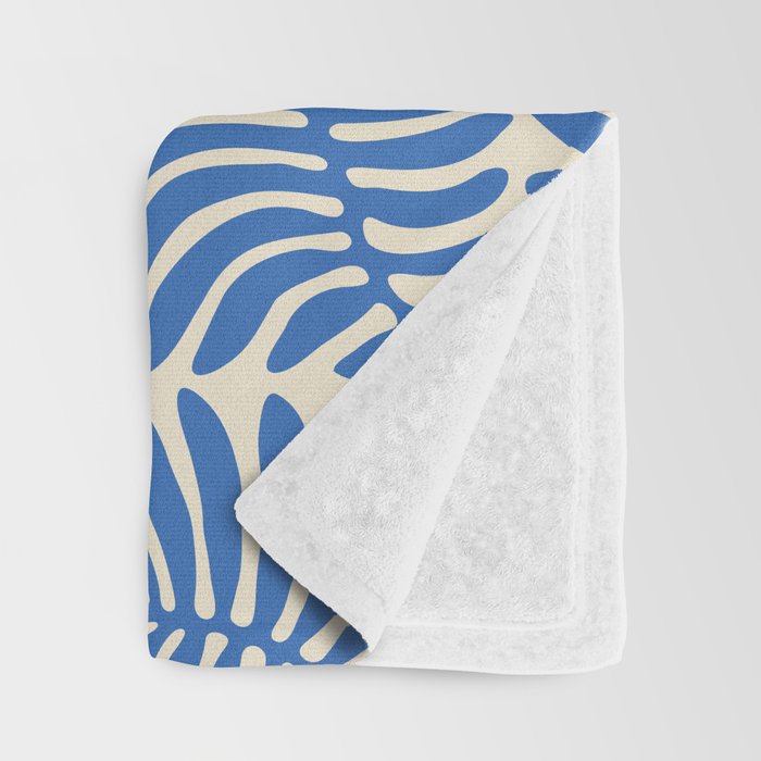 Abstract plant leaf organic shape pattern Throw Blanket Gallery Image 3