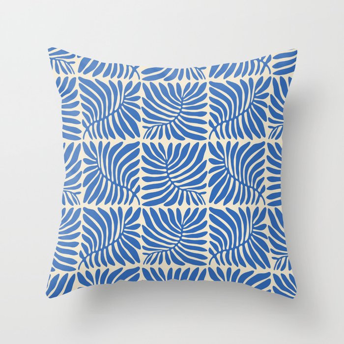 Abstract plant leaf organic shape pattern Throw Pillow Gallery Image 6