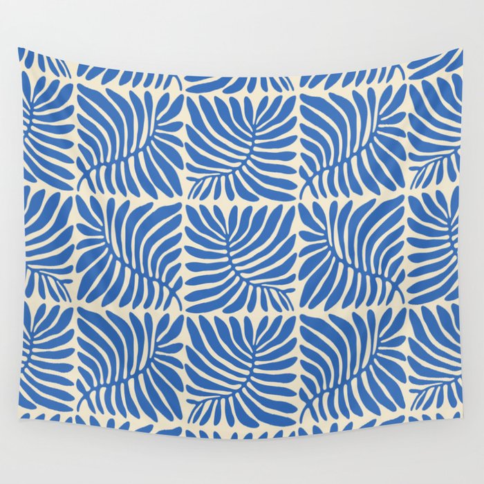 Abstract plant leaf organic shape pattern Wall Tapestry Gallery Image 4