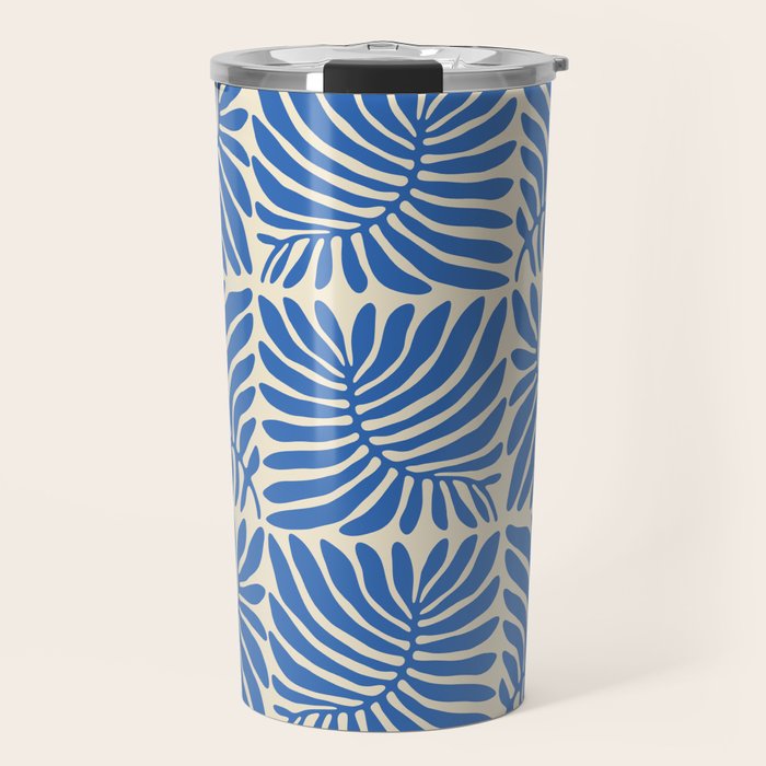 Abstract plant leaf organic shape pattern Travel Mug Gallery Image 1