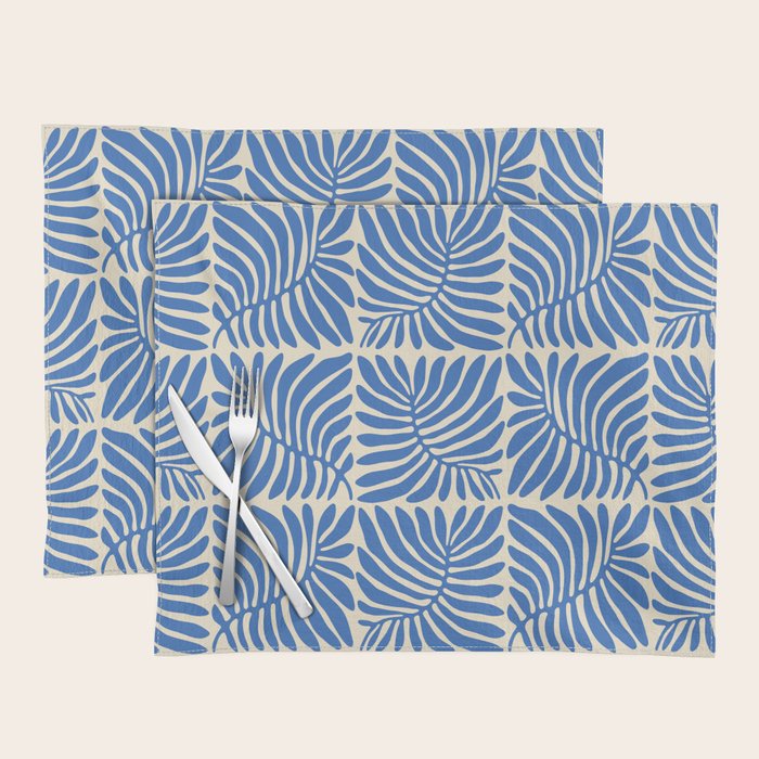 Abstract plant leaf organic shape pattern Placemat Gallery Image 1