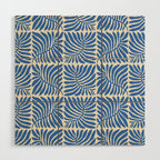 Abstract plant leaf organic shape pattern Wood Wall Art Gallery Image 1