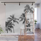 Palm Trees - Black and White Photography Wall Mural Gallery Image 1