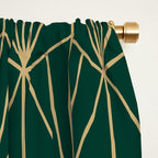 Art Deco Vector in Green and Gold Window Curtain Gallery Image 2