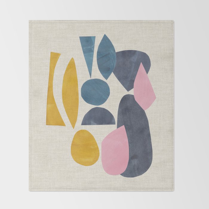 Gold Among Rocks Throw Blanket Gallery Image 2