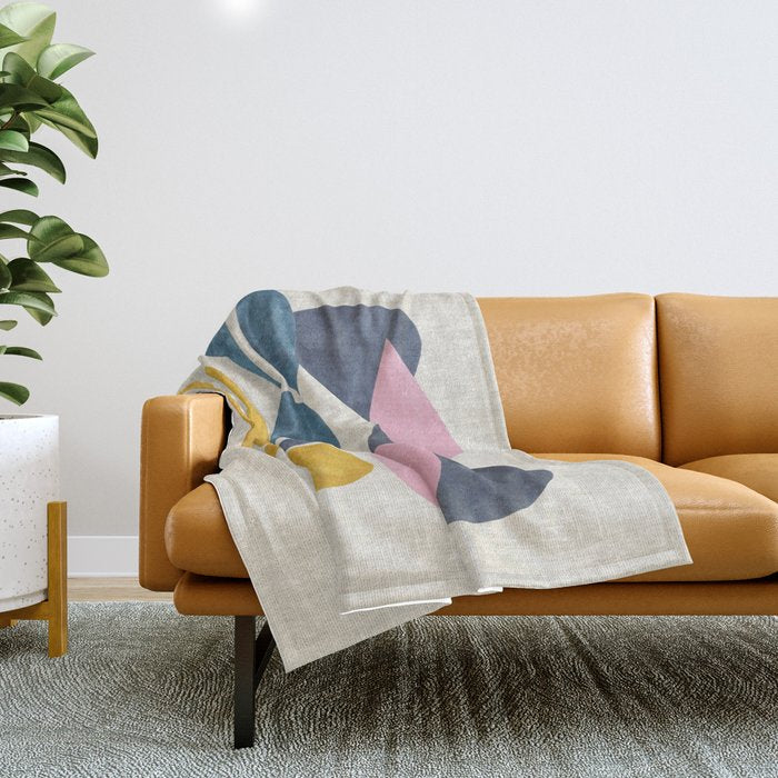 Gold Among Rocks Throw Blanket Gallery Image 1