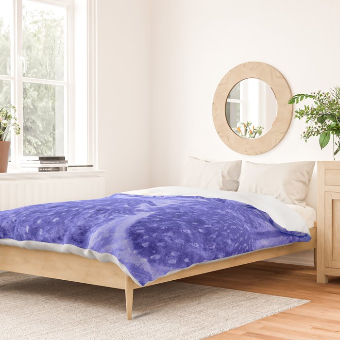 Strawberry Garden in Botanical Blue Duvet Cover Gallery Image 2