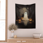 Ghost and Cat Wall Tapestry Gallery Image 2