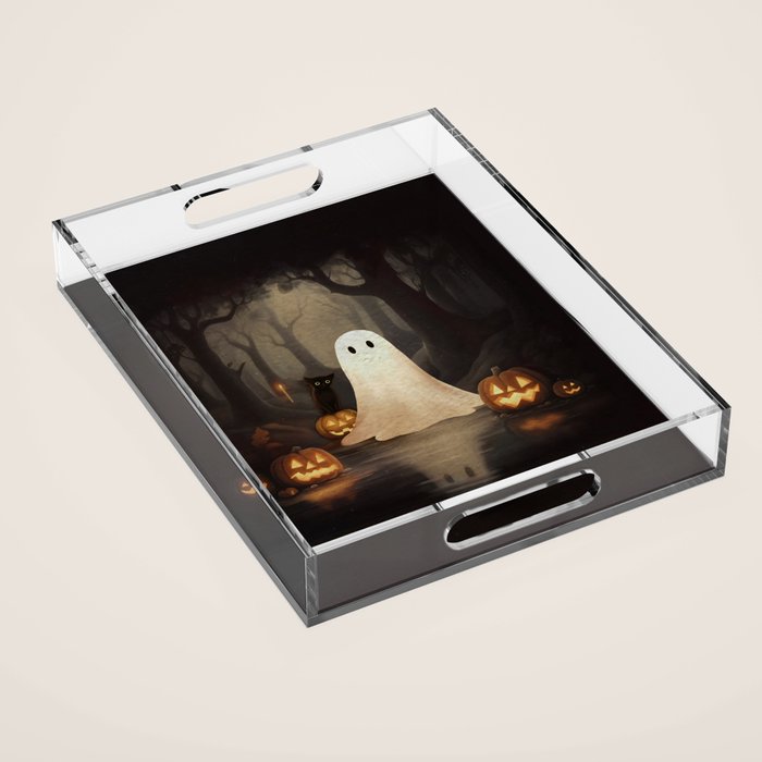 Ghost and Cat Acrylic Tray Gallery Image 1