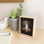 Ghost and Cat Mini Art Print Gallery Image 2