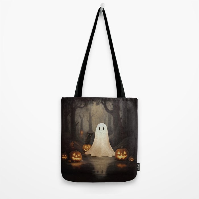 Ghost and Cat Tote Bag Gallery Image 2