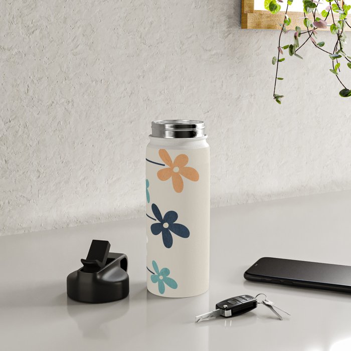 Abstract Flowers 2 Water Bottle Gallery Image 4