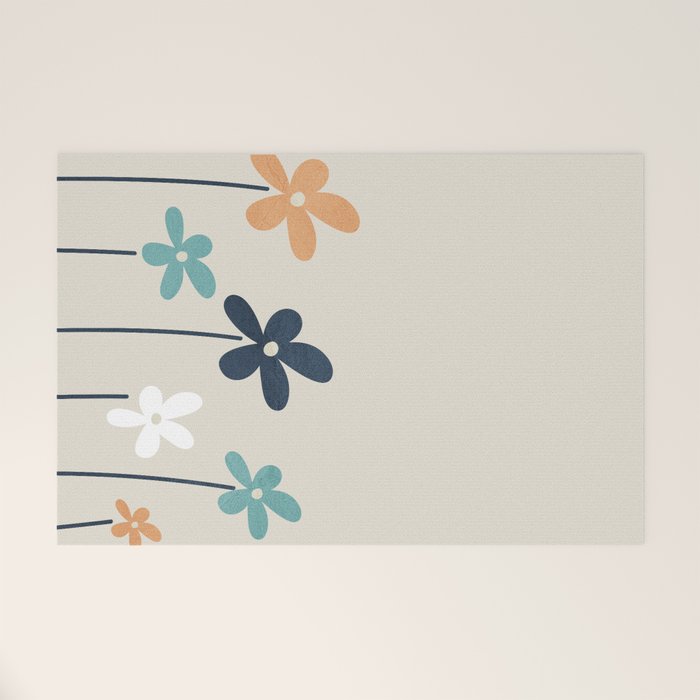 Abstract Flowers 2 Welcome Mat Gallery Image 1