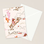 Equestrian Cowgirl Western Rodeo Pattern Stationery Card Gallery Image 2