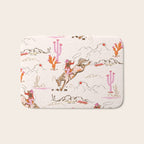 Equestrian Cowgirl Western Rodeo Pattern Bath Mat Gallery Image 1