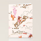 Equestrian Cowgirl Western Rodeo Pattern Stationery Card Gallery Image 2