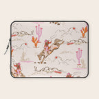 Equestrian Cowgirl Western Rodeo Pattern Laptop Sleeve Gallery Image 1